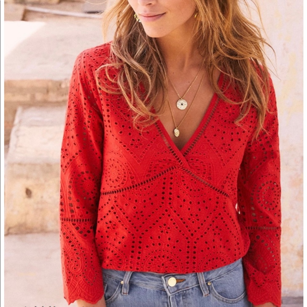 Sézane Andréa Rubis Blouse NWT